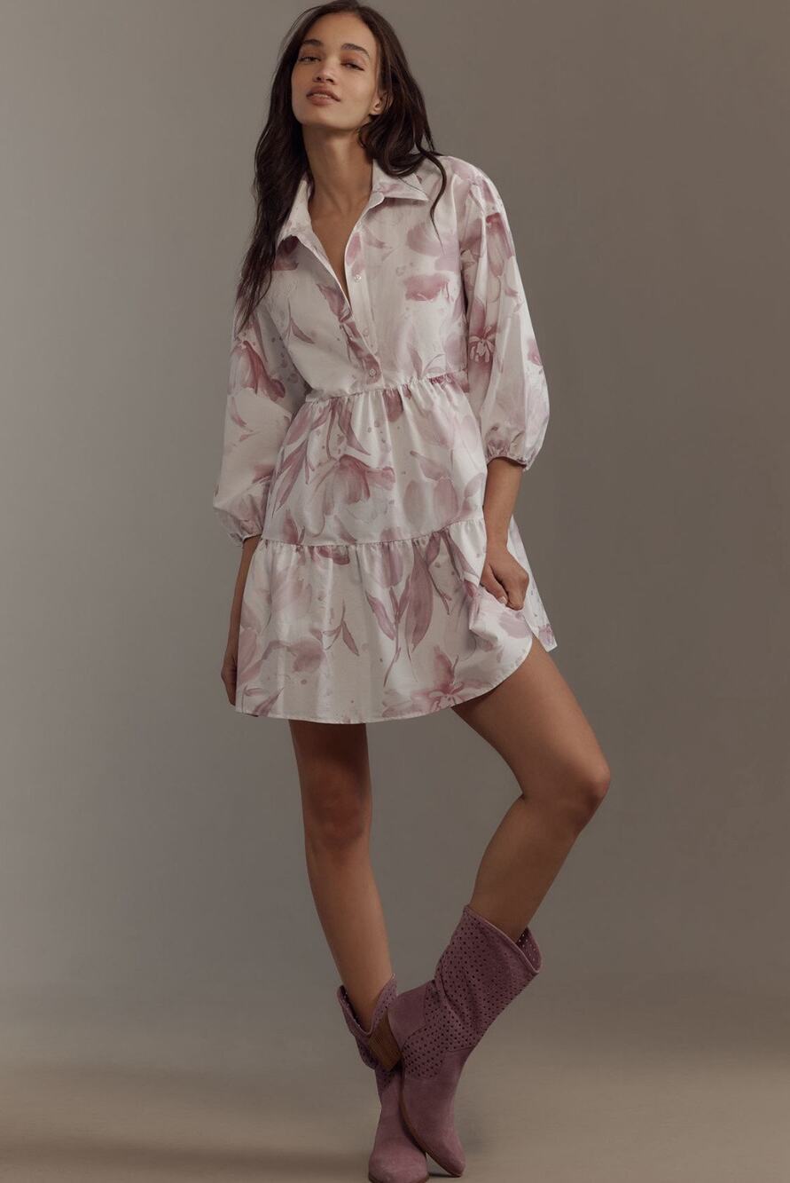 nwt ANTHROPOLOGIE MAEVE sz 2X Bettina mini Loverly Grey edition